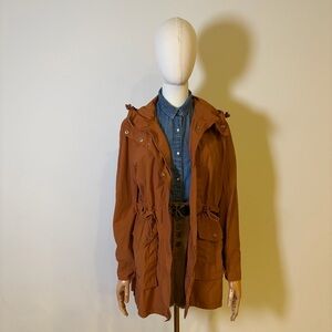 J. Crew Re-Imagined Brown Hooded Field Parka Windbreaker XS